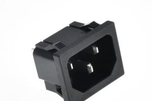 Power AC socket, IEC male SS-120-E