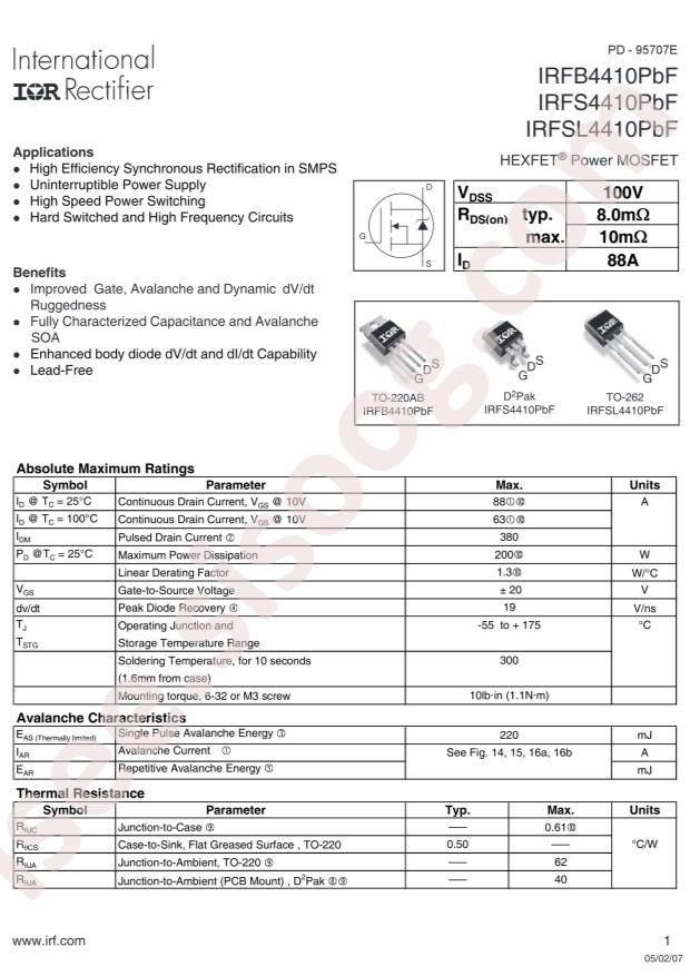 IRFS4410TRLPBF