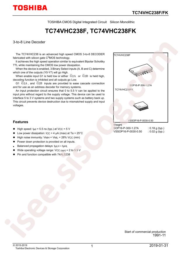 TC74VHC238FK(EL,K)