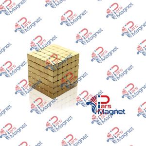 مجموعه مکعب مغناطیسی با آبکاری طلایی