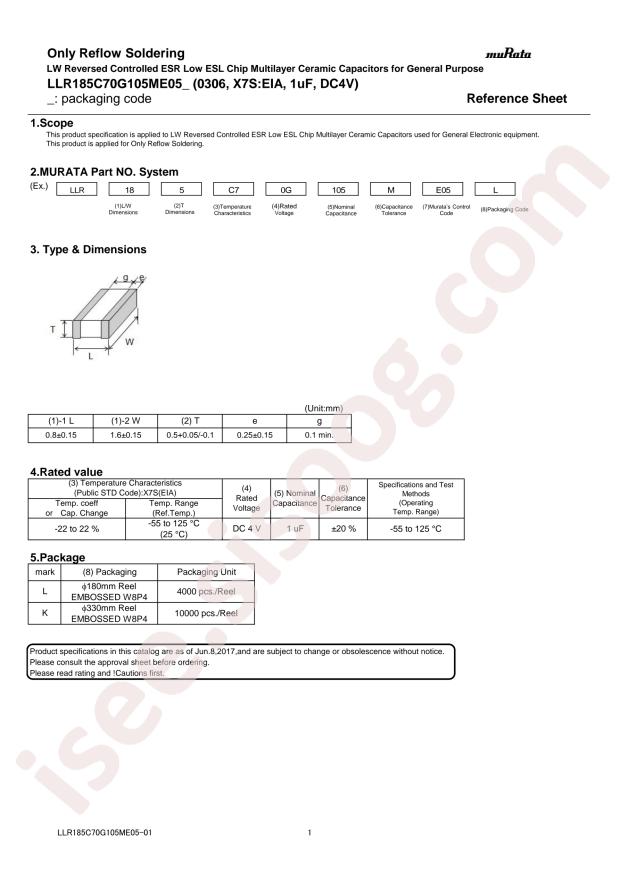 LLR185C70G105ME05L