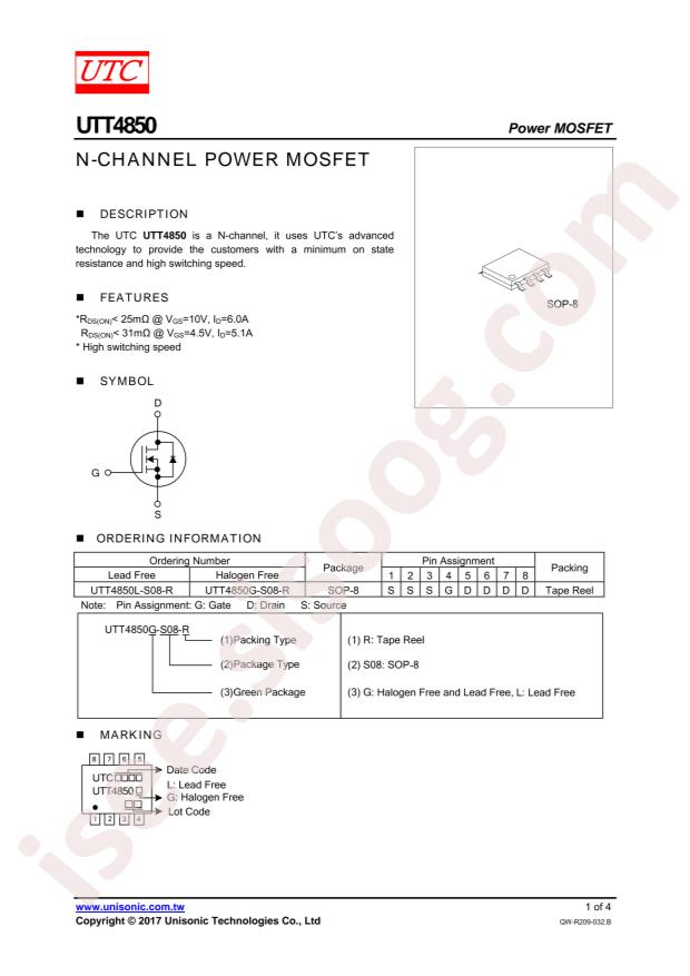 UTT4850G-S08-R