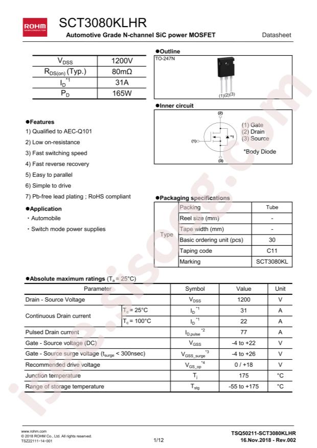 SCT3080KLHRC11
