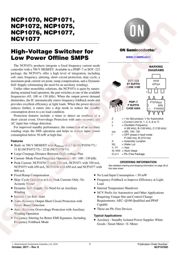 NCP1072STBT3G