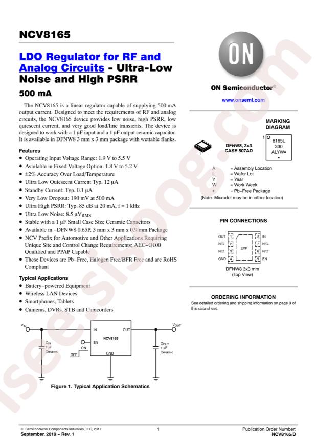 NCV8165ML330TBG