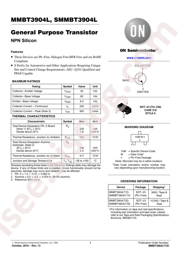 MMBT3904LT3G