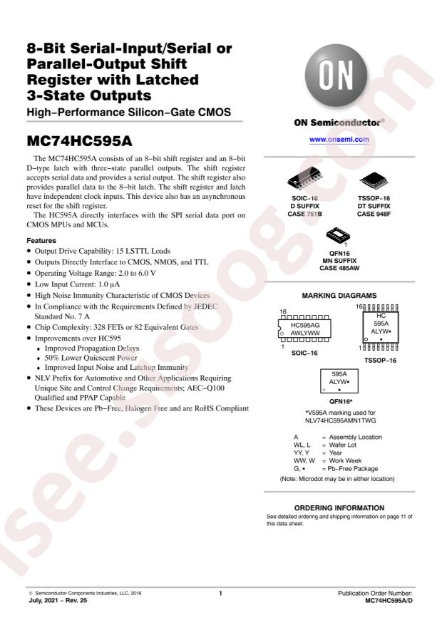 MC74HC595ADG