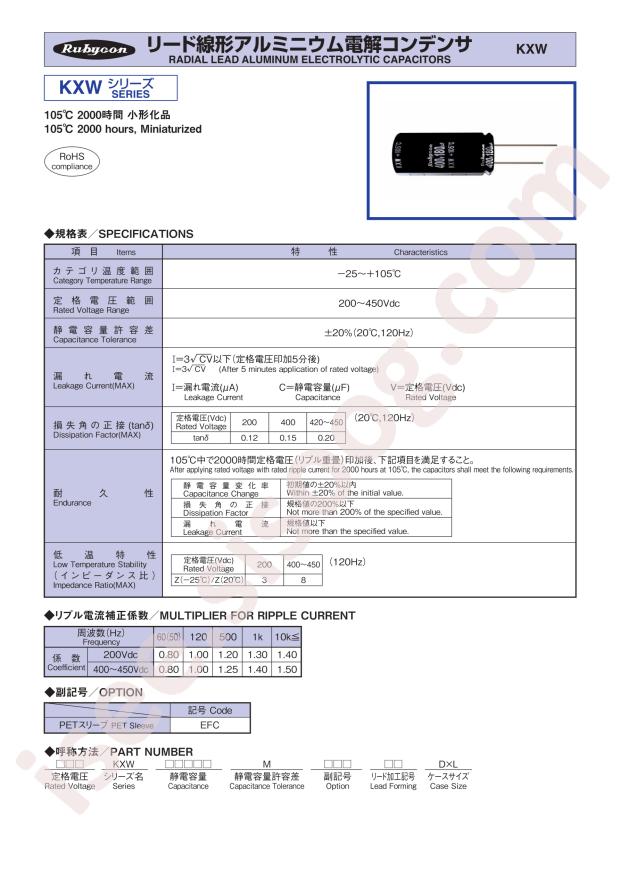 200KXW270MEFC14.5X35