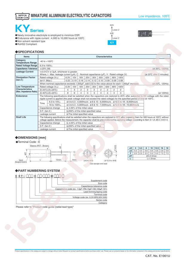 EKY-500ELL151MJC5S