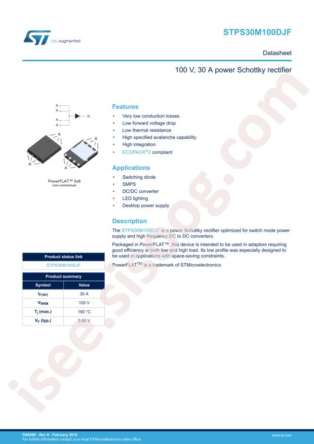STPS30M100DJF-TR