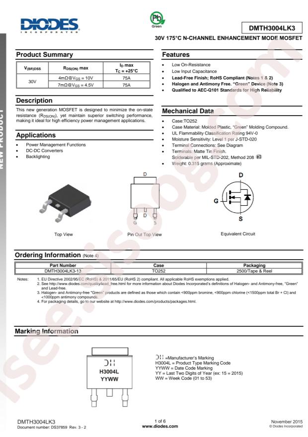 DMTH3004LK3-13