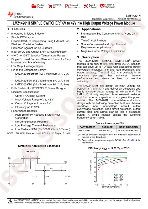LMZ14201HTZX/NOPB