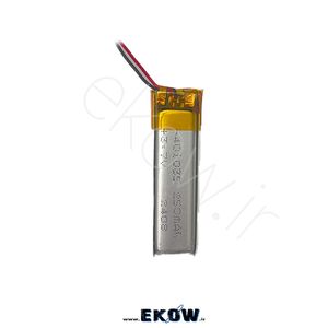 باتری لیتیوم پلیمر 250mAh(لیتیوم li-po 401035 3.7v 250mAh)