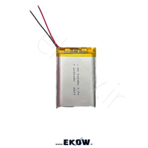 باتری لیتیوم پلیمر 2000mAh(لیتیوم li-po 903450 3.7v 2000mAh 2501)