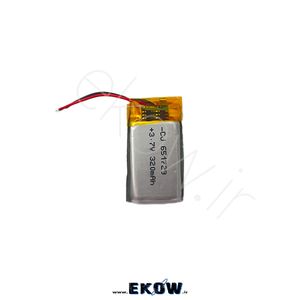 باتری لیتیوم پلیمر 320mAh(لیتیوم li-po 651729 3.7v 320mAh)
