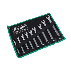 ست آچار 9 عددی یک سر تخت یک سر رینگی پروسکیت ProsKit HW-6509B
