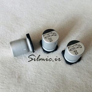 خازن 10 میکرو فاراد 400 ولت nichicon ژاپن سری ULV نوع SMD با عمر بسیار بالا