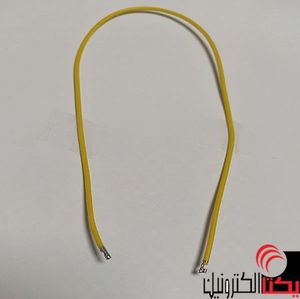 سیم کانکتور دو سر پین مینیاتوری 30 سانتی متری زرد