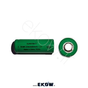 باتری 2/3aaa سر تخت 400ma ( باتریSUNNYBATT 2.3AAAA 400mAh1.2v)