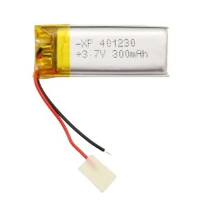 باتری لیتیوم پلیمر 3.7v ظرفیت 300mAh کد 401230