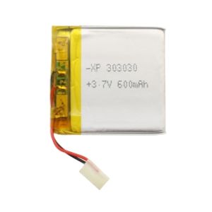 باتری لیتیوم پلیمر 3.7v ظرفیت 600mAh کد 303030