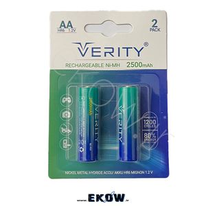 باتری قلمی شارژی وریتی  HR6 2500mAh( باتری قلمی VERITY HR6  2500mAh 1.2V )
