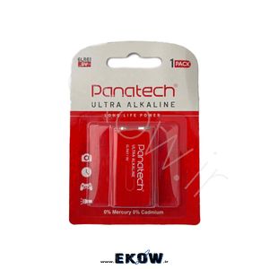 باتری کتابی آلکالاین پاناتک (باتری کتابی PANATECH  6LR61 ULTRA ALKALINE 9V)