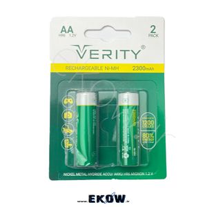 باتری قلمی شارژی وریتی HR6 2300mAh( باتری  قلمی HR6 VERITY 2300mAh 1.2V )