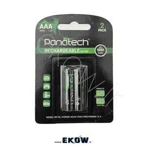 باتری نیم قلمی شارژی پاناتک HR6 1000mAh( باتری نیم قلمی PANATECH HR03 AAA1000mAh 1.2 V)