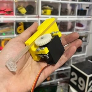 اکچویتور خطی قدرتمند سروو موتور MG945 اهرم خطی linear actuator /  مبدل حرکت دورانی سروو موتور به حرکت خطی با دقت و نیروی بالا 12 کیلوگرم بر سانتی متر /  360 درجه / طول بازو 12 سانتی متر کورس حرکتی 5 سانتی متر ( بازوی خطی سروو موتور )