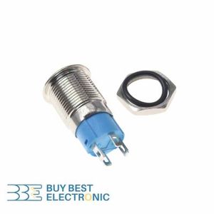 METAL SWITCH WATERPROOF WITH LIGHT SELF-LOCKING 12MM