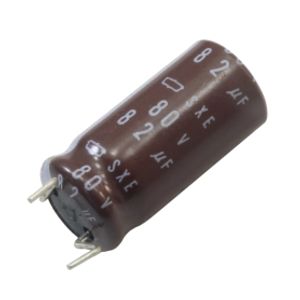 خازن الکترولیتی 82uF / 80V ژاپنی مارک NIPPON