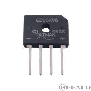 پل دیود شانه ای UNKNOWN RIDGE DIODE 6A 600V GBU6K