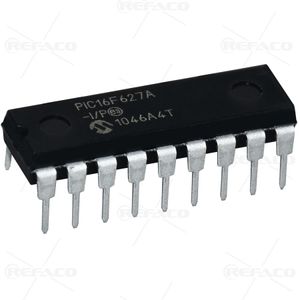 میکروکنترلر MICROCHIP 18PIN,DIP,FLASH-Based8-Bit CMOS Microcontrollers PIC16F627A-I/P  MICROCHIP  DIP