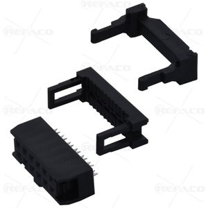 آی دی سی 12 پین ماده فلتخور REFACO IDC FEMAILE 2.54mm 12PIN 2*6 FOR PRESS FLATE CABLE 2.54mm IDC-12P