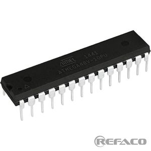 میکروکنترلر ATMEL 28PIN,DIP,8-bit AVR Microcontoller,4KB,10MHz,Vcc1.8-5.5V ATMEGA48V-10PU  ATMEL  DIP