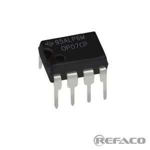 آی سی تقویت کننده عملیاتی TI 8PIN,DIP,Precision Operational Amplifiers OP07CP  TI  DIP