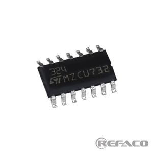 آی سی تقویت کننده عملیاتی ST 14PIN,SMD SOP14,Low Power Quad Operational Amplifier LM324DT  ST  SMD
