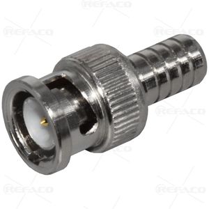 فیش بی ان سی 3 تیکه REFACO BNC RG59 Male Cripming Type Copper Pin JT-1073RG59 ZINC COPPER PIN BNC MALE CRIMP