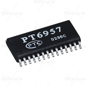 ای سی های منطقی شیفت رجیستر PTC 28PIN,SMD SOP28,16 Bits Shift Register Latched Constant Current Driver IC PT6957  PTC  SMD