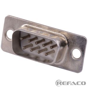 دي کانکتور 9 پين نري سوزني نقره اي سفيد CONNFLY CONNECTOR D_SUB 9PIN MALE DS1034-09MWNSiSS