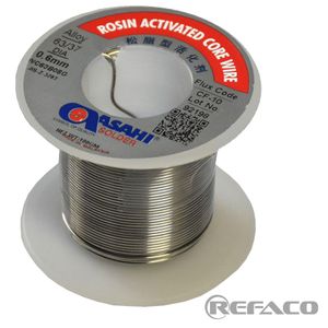 سیم لحیم 100گرمی قطر0.6 ASAHI Solder Core Wire CF-10 Sn63 Pb37,0.6mm 100Gram WC63B06G