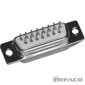 دی کانکتور 15 پین نری صاف رو بردی سوزنی CONNFLY D-SUB DIP STRAIGHT TYPE MALE 15PIN DS1034-15MWNSISS