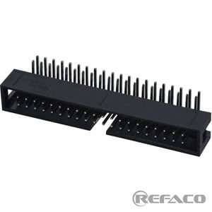 آی دی سی 40 پین نری روبردی رایت REFACO IDC BOX MALE 2.54mm 40PIN 2*20 R/A 118 BOX HEADER 2.54mm 40PIN R/A