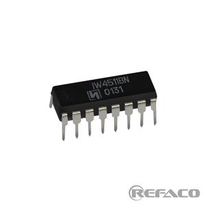 آی سی های منطقی مبدل سون سگمنت INTEGRAL 16PIN,DIP,CMOS BCD-TO-7-SEGMENT IW4511BN  INTEGRAL  DIP