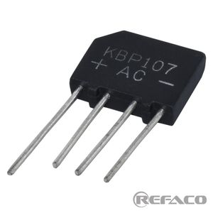 پل ديود شانه اي REFACO DIP,KBP Package,1A 1000V Bridge Rectifier KBP107