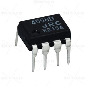 آی سی تقویت کننده عملیاتی JRC 8PIN,DIP,Dual Operational Amplifier NJM4558D  JRC  DIP