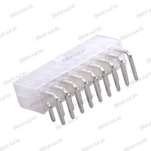 پاور کانکتور مولکسی 18 پین نری رایت AUK POWER CONNECTOR ATX MALE 18PIN R/A MF2X09PRX-H-CN