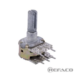 ولوم استریو سوزنی REFACO VOLUME STEREO <30mV L=20 10KOHM  FIBER WITHOUT STOPPER WH148-1B-2 20V B10K