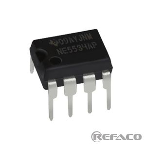 آی سی تقویت کننده عملیاتی TI 8PIN,DIP,Low-Noise Operational Amplifiers NE5534AP  TI   DIP